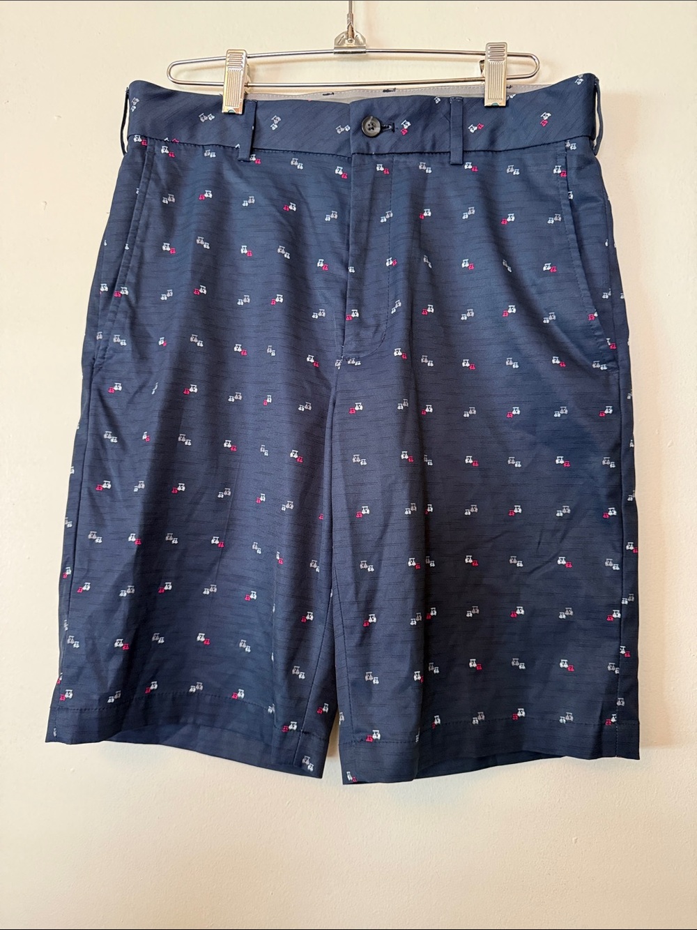 Walter Hagen Men's Navy Patterned Golf Shorts